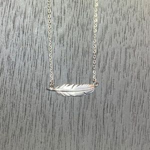Boma sterling silver feather necklace